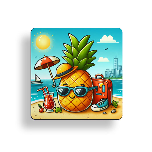 Pineapple on the beach- Fridge magnet